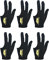 Tokaneit Billard Handschuh,3 Finger Queue Handschuhe,Billardhandschuhe,Billard Snooker Queue Handschuhe, Unisex Dehnbar 6 Stück Schwarze 8x19cm