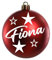 Weihnachtskugel mit Name Bedruckte aus Glas 8cm Wunschtext | Matt &Glänzend Personalisierte Christbaumkugel Groß | Weihnachten, Weihnachtsbaumschmuck | Kugeln (Matt, Rot)