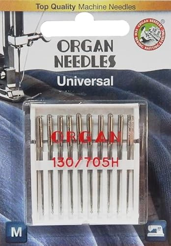 Nähmit - Organ Flachkolben Nähmaschinennadeln Universalnadel System 130/705 H (90er Stärke)