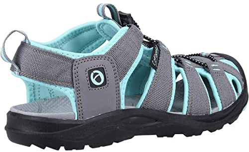 Cotswold Marshfield Recycled Sandal Women's Grey Turquoise Size 5