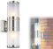 bmf-versand® Außenwandleuchte Edelstahl up and down - Außenleuchte Wand Fassung 2 x E27 - Wandleuchte Außen auf und ab - Wandlampe Eingang Außenlampe