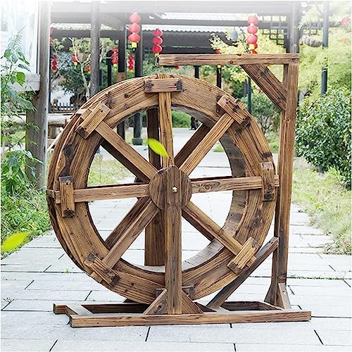 XTGDIEM Roue De Cascade en Bois De Fontaine De Roue À Aubes, Décoration De Cour De Jardin Pompe À Eau De Fontaine D'étang Indépendante Balcon Intérieur Extérieur (Size : 20cm(7.9inch))