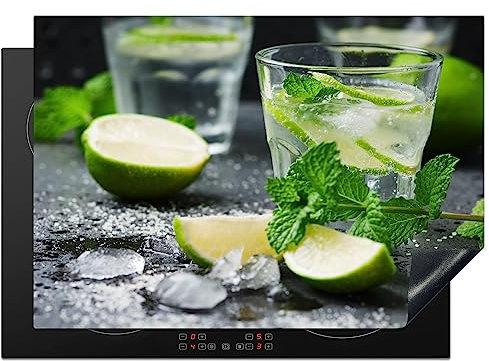 KitchenYeah© Copri Piano Cottura 75x52 cm Coprifornelli Tappetino per Induzione Fornello Tutto per la Cucina Cocktail - Mojito - Verde