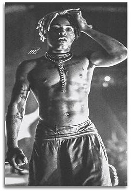 VZRSQZK XXXTentacion-Poster, dekoratives Gemälde, Leinwand-Wandposter und Kunstdruck, modernes Familienschlafzimmer-Dekor-Poster, 20 x 30 cm
