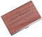 Asbanzerks Porte-cartes de visite personnalisé en bois gravé et acier inoxydable, portefeuille pour cartes de visite pour homme et femme, Bubinga, personnalisé