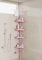 XLHOMO 32-122inch Corner Shower Caddy Tension Pole Pink, Rustproof Drill-Free Shower Shelves for Bathroom Bathtub Washbasin, Adjustable Shower Organizer with 4 Tier Patent Stable Shelves & Towel Bars