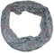 beybey® Damen Seide Loop Schal mit Blumenmuster - wunderschön und fein - Seidenschal - Loop Schal Damen - Schlauchschal Damen (Lux grau)