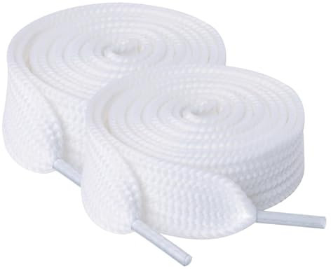 Reccisokz 1 Par De Cordones Blancos,20mm Cordones De Repuesto Para Zapatillas,Zapatillas De Correr,Para Adultos y Niños