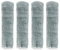 Sourcing Map 4Pcs Door Handle Covers, Plush Knitted Anti-Scald Door Knob Protector, Bright Silver Gray