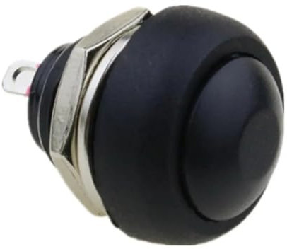 Mini interrupteur étanche à 2 broches, 12mm, 1A, pbs33b, 12v, bouton-poussoir momentané, réinitialisation, Non verrouillable, 1 pièce, pbs-33b(Black)