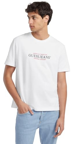 GUESS Herren Iridescent Triangle Logo Tee T-Shirt