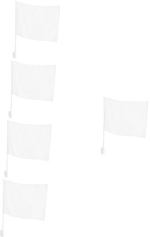 POPETPOP 5St Auto Flagge Außenflagge Autoflagge leere Flagge Wärmeübertragungsfahne DIY-Verzierung Außendekoration Stoff Weiß