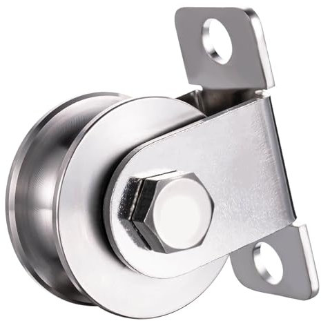 KCNOFNC 48mm Umlenkrolle Stahlseil, Seilrolle mit 2 Kugellager, Umlenkrollen für Seile | 1 Stück