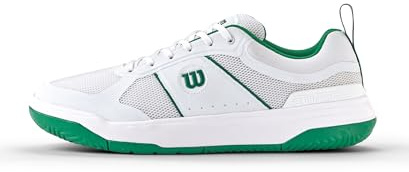 Wilson Pickle Pro Men's Pickleball Shoes, Classic Look and Enhanced Design, Provide a Snug Fit and Robust Structure, Made with Breathable Mesh, Colour: Bosphorus/White/Bosphorus, Size: 13.5