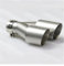 GXSAI Schwanz Kehle Universal Matte Edelstahl Doppel Auspuffrohre Endrohr Dekoration Rahmen Abdeckung Borte Auspuff Dual Auspuff Tipps Auto(Left 63-89mm)