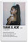 LYZYYW Ariana Grande Thank U Next Leinwand-Kunstalbum, Poster, Hip-Hop-Künstler, Leinwand, Malalbum, Ölgemälde, Dekoration, Teenager, Zuhause, Büro, 30 x 45 cm, ungerahmt, 42