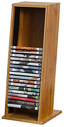 sjdoPulse Record Storage Shelf/Holder CD Storage Holder Rack Display – Holds DVD's,Blu Ray,Video Games,Gaming Accessories DVD/CD Rack