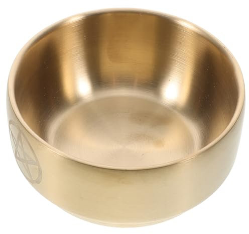 Ciieeo Stern-räuchergefäß Messing Ritual-opferschale Flache Schalen Teller Für Wicca-Altar Und Kulturerhaltung