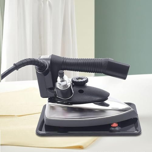 Plancha de vapor eléctrica industrial profesional con tanque de agua de 3 litros, estación de vapor de placa de temperatura ajustable para uso comercial, vaporizador de tela y ropa