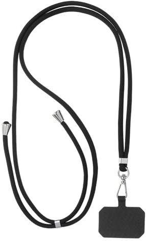 PATIKIL Smart Phone Lanyard, Universal Cell Phone Lanyard Adjustable Crossbody Strap Patch with Neck Strap Fits Most Smartphones, Black