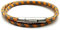 KAROO EARTH JEWELLERY Men's Paracord Bracelet, Double Wrap Marine Rope, Stainless Steel Trigger Clasp, Waterproof, Navy Style (Sandstone)