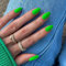 KQueenest Acrylic Press on Nails Short Medium Coffin, Sage Green False Nails Short Ballerina, Glossy Natural Solid Color Fake Nails Set, Reusable Gel Stick on Nail for Women Finger Daily Wear 24 Pcs