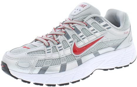 Nike P-6000 (GS) in Metallic Silver/Gym Red-Flt Silver