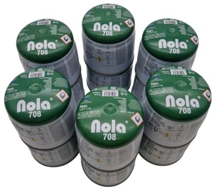 NOLA Cartucho de gas butano de 190 g, para hornillos de camping, quemadores de gas, lámpara de camping, cartucho de gas butano, gas de camping, cartucho de gas de camping (708, cartucho de gas de gas