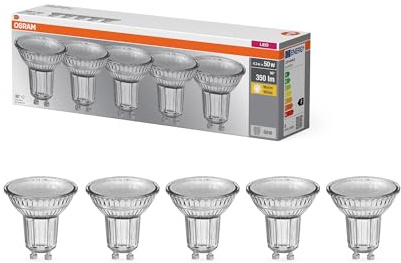 OSRAM LED Spot Lampe Base PAR16 4,3W 827, 2700K warmweiß, GU10, 36°, 350 lm, professionelles Thermomanagement