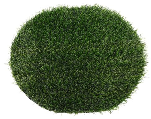 Toddmomy Kunstrasen Tischsets 40cm Rund Wetterfeste Rasenmatte Für Gartendekoration Kanaldeckel Abdeckung Und Außentischdekoration Pflegeleichtes Langlebiges Kunstgras Für Terrasse Und Balkon