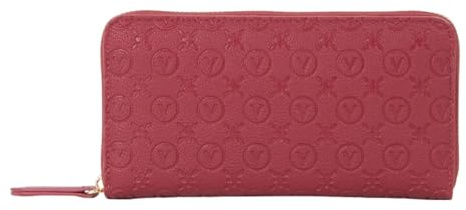 Valentino Porte-Monnaie Samba Re Zip Around Wallet Rosso Scuro Bordeaux