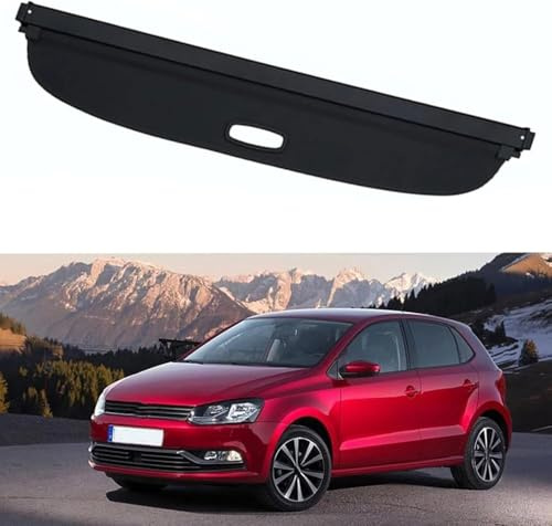 Huiloogye Gepäckraumabdeckung Kofferraumabdeckung Laderaumabdeckung Kofferraum Schutz Abdeckung Kofferraumrollo Auto Kofferraumabtrennung Gepäckvorhang für VW Polo 2011-2020