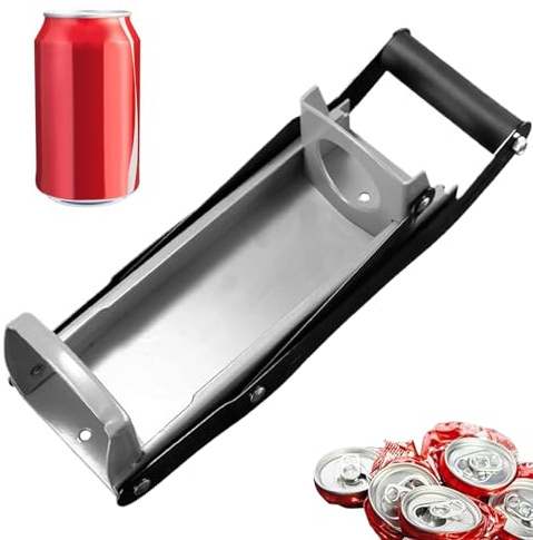 Triturador de Latas de Aluminio | Herramienta de Reciclaje Multifunción de Metal Resistente,Aplastador De Latas De Refresco Y Botellas | Para Uso en el Hogar con Cerveza y Utensilios de Basura