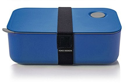 YOKO DESIGN 1387 Brotdose luftdicht Kunststoff blau 19 x 6,5 x 12 cm