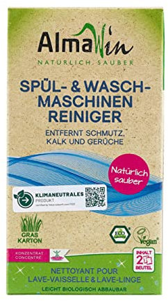 AlmaWin Öko Spül- & Waschmaschinenreiniger 2x100g, gegen Schmutz, Kalk & Gerüche, vegan