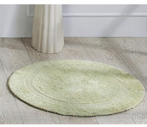 Better Trends Badteppich, 100% Baumwolle, getuftet, wendbar, ultraweich, wasserabsorbierend, schnell trocknend, waschbar, Badteppiche für Badezimmer, 30 runde Badezimmerteppich, Kollektion Sage Lux