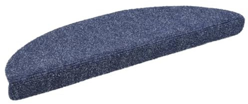 vidaXL Stufenmatten Selbstklebend 15 STK. 56x17x3 cm Blau Halbrund