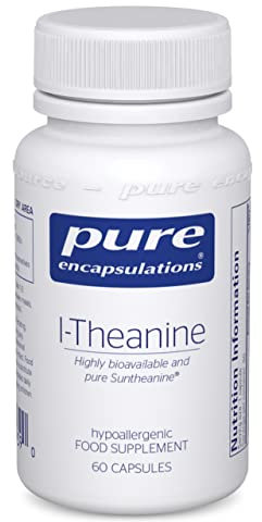 Pure Encapsulations L-Theanine - Hypoallergenic Active Green Tea Extract Supplement - 60 Capsules