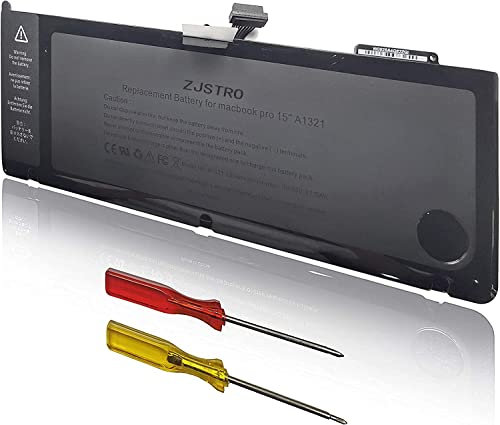 10,95 V / 77.5Wh A1321 Batterie de Rechange pour Ordinateur Portable Apple MacBook Pro 15 A1321 A1286 (mi-2009 à mi-2010) Compatible avec MacBook Pro 5,3 MacBook Pro 5,4 MacBook Pro 6,2
