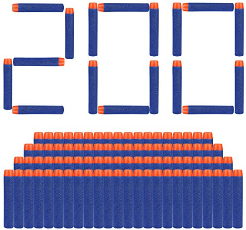 Nerf Pfeile - 200 Stück Nerf Darts Nerf Munition Pfeile Dart Bullets Refill Darts Foam Pfeile für N-Strike Elite Blasters Series by VCOSTORE