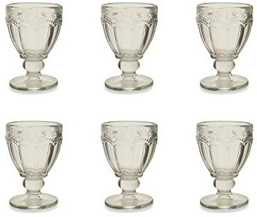 giordano shop Set mit 6 Gläsern Ø 9 x 13 cm aus Glas Villa d'Este Korinto, transparent