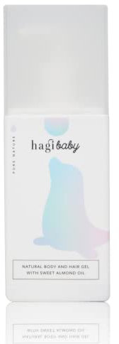 Hagi Baby, Babyshampoo mit Süßmandelöl, Baby Duschgel, Kinder Shampoo, Pädiatrische Formel, Mit Allüren und Inulin, 250 ml