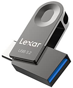 Lexar 64GB Dual Drive USB 3.2 Gen 1 Pen Drive, USB Type C and Type A Connectors, Supports OTG Tablet, Mac and Computer, Laptop, Car, TV, Smartphone, Android