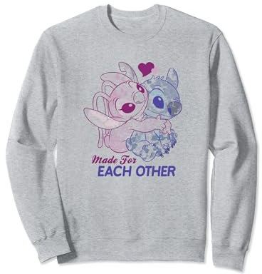 Disney Lilo & Stitch Día de San Valentín Stitch & Angel Sudadera