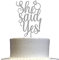 She Said Yes Glitter Cake Topper Hochzeit Party Dekorationen Ideen Jahrestag Junggesellenabschied Verlobung Premium Qualität Dekoration Stabiler Doppelseitiger Glitzer Acryl Stick Made in USA (Silber)