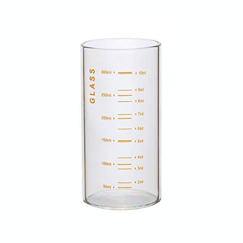 SIQITECH Vaso de agua para niños y adultos, 400 ml, con escala, vaso de agua, apto para microondas, taza de leche, resistente al calor, sellado, transparente, para té helado, café, zumo