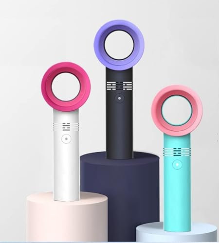 YESE Portable USB Rechargeable Mini Fan Eyelash Fan Dryer Bladeless Handheld Fan for Eyelash Extension, Air Conditioning Blower for Essential Eyelash Extension Supplies Black