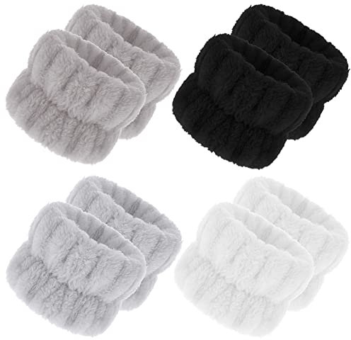 Abeillo 8 Stück Handgelenk Waschband Gesicht Wasch Armbänder Spa Schweissband Elastisches Mikrofaser Makeup Haarbänder für Mädchen Damen verhindern, DASS Flüssigkeit Ihre Arme verschüttet Wird