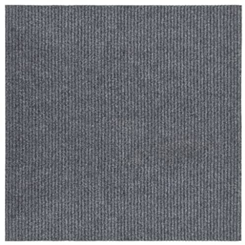 vidaXL Schmutzfangläufer, Teppichläufer mit Rutschfester Rückseite, Läufer für Schmutzfang, Teppich Matte Küchenmatte Schmutzfangmatte, Grau