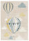 RugVista, Balloon Ride, Kinderzimmer Teppich, 140 x 200 cm, Kinderteppich für Kinder, Spielteppich für Babys, Modernes Design, Kurzflor, Keine schädlichen Stoffe, Beige/Blau